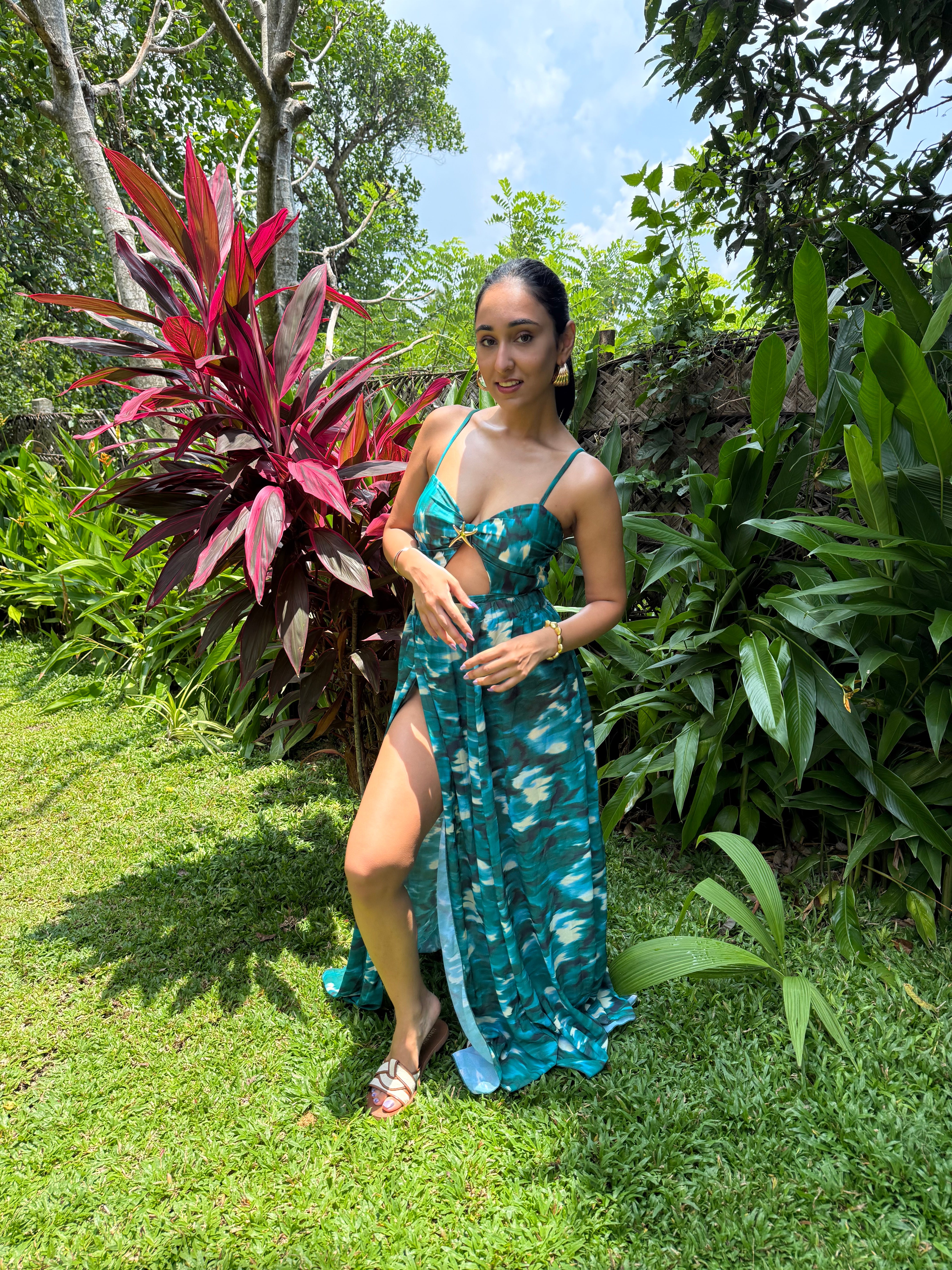Starfish Monokini and Sheer Skirt Set